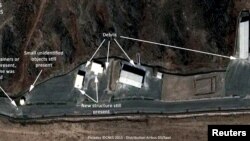 A satellite image released by U.S.-based Institute for Science and International Security (ISIS) shows the status of the site at the Parchin military complex that has been linked to high-explosive work related to the development of nuclear weapons in Iran.