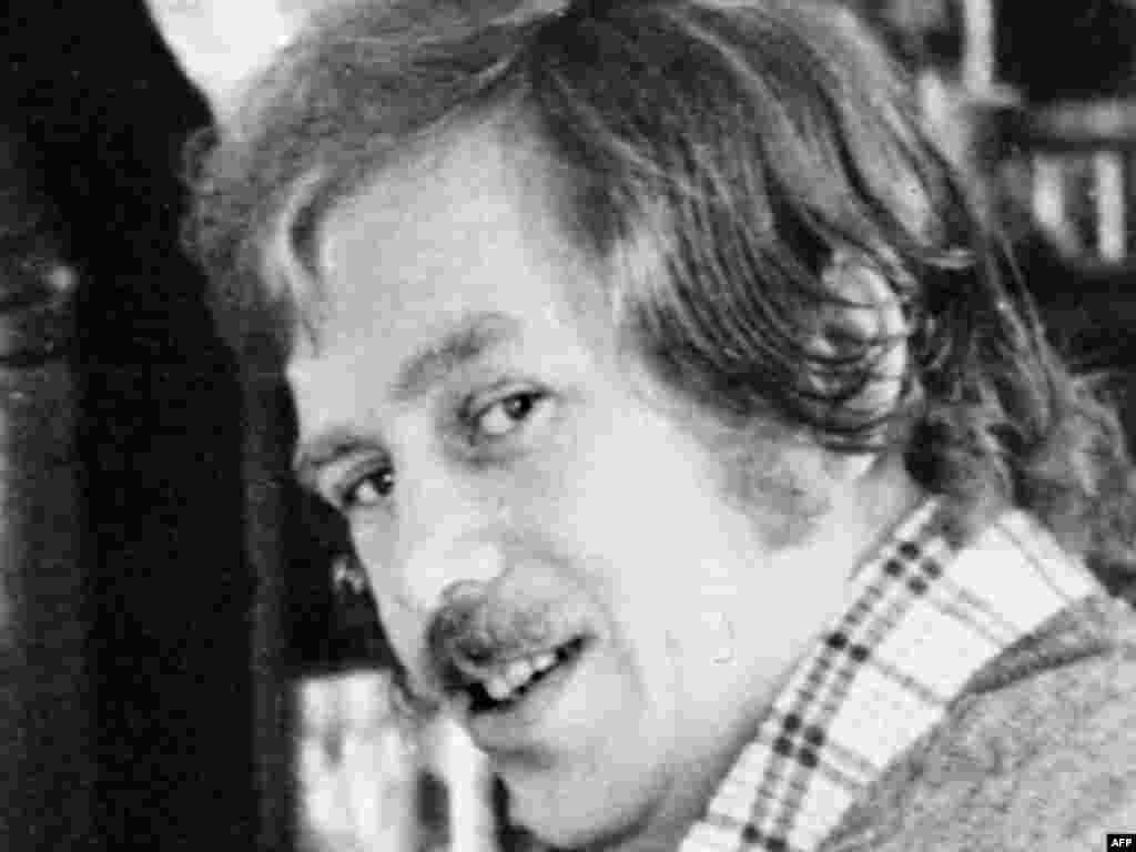 Havel at his cottage in Hradecek in the early 1970s