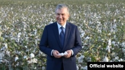 Outstanding in his field? Uzbek President Shavkat Mirziyoev is seeking reelection on October 24. 