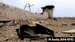 The aftermath of a SVBIED attack in Kandahar Province on December 6.