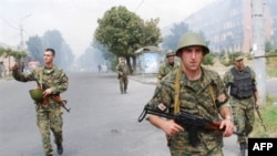 Georgian troops in South Ossetian at the start of the August, 2008, war