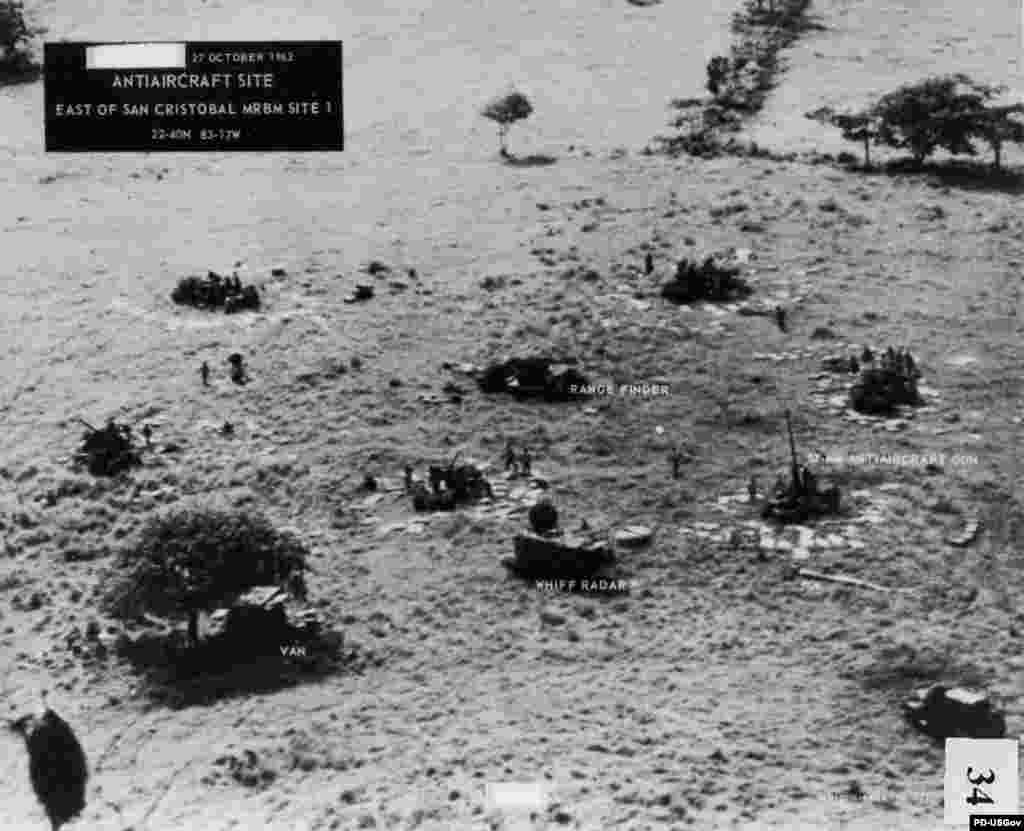 Cuban antiaircraft gunners open fire on low-level reconnaissance planes over San Cristobal Site No. 1 on October 27, 1962. A U-2 reconnaissance plane is shot down, killing the pilot and producing the only casualty of the Cuban Missile Crisis.