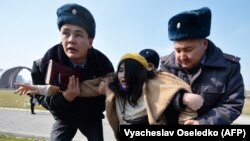 Kyrgyz police violently dispersed a rally organized for International Women's Day in Bishkek on March 8.