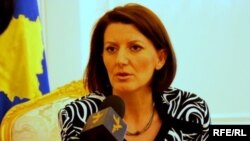 Kosovo's President Atifete Jahjaga in conversation with RFE/RL's Kosovo Unit