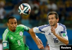 Peter Odemwingie (left) insisted on playing for Nigeria even though Russia was where he was born.