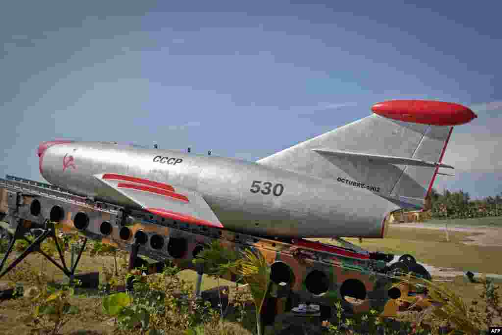 A Sopka missile deployed during the missile crisis of 1962 on display at the Morro Cabana complex in Havana in October 2012.