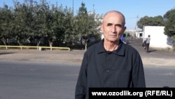 Uzbek Opposition activist Agzam Turgunov upon his release from prison on October 7. (file photo)