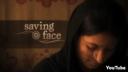 A screen grab from the promotional trailer for the documentary "Saving Face," by Pakistani director Sharmeen Obaid Chinoy and American director Daniel Junge.